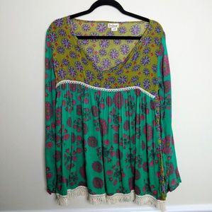 Boho hippie long sleeve top